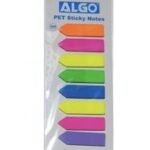 200 MARQUES PAGES PLASTIQUE FLECHE 8 COULEURS ALGO