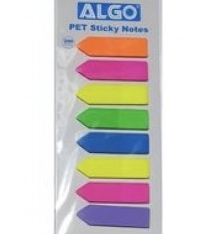 200 MARQUES PAGES PLASTIQUE FLECHE 8 COULEURS ALGO