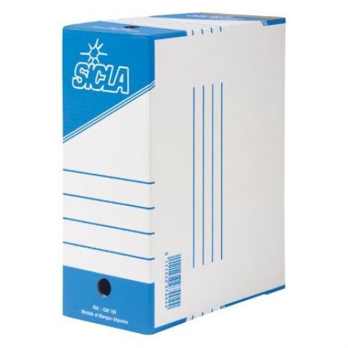 Boite d'archive cartonnée Blanc 16cm SICLA Réf : 11-2-160