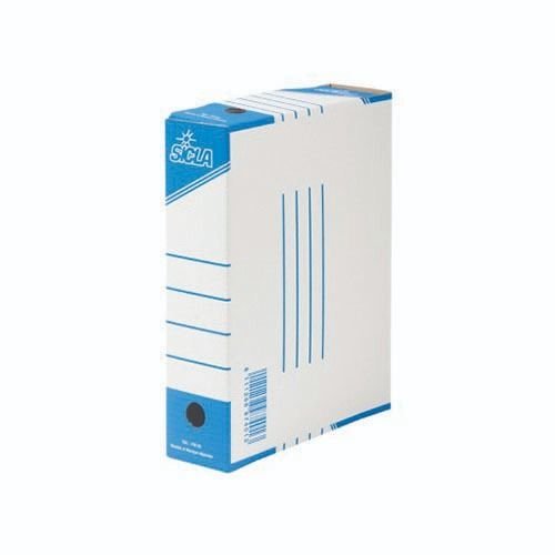 Boite d'archive cartonnée Blanc 8.5cm SICLA Réf : 11-2-85