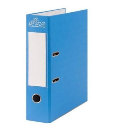 Classeur à levier 32x28 Dos 8 cm en Simili Bleu ciel SICLA