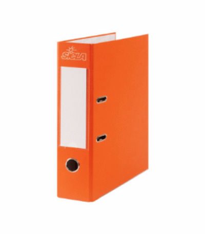 Classeur à levier 32x28 Dos 8 cm en Simili Orange SICLA