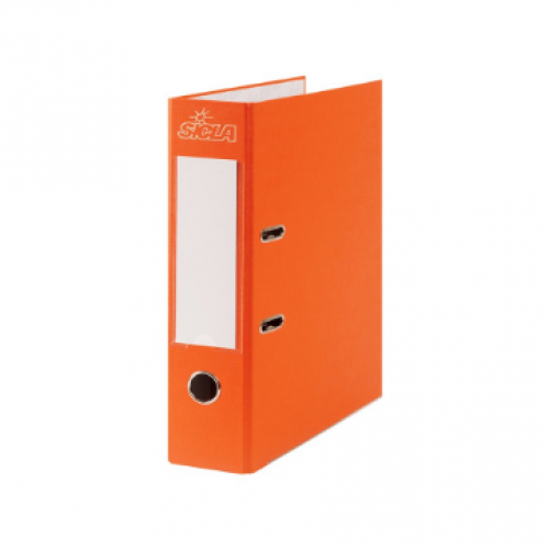 Classeur à levier 32x28 Dos 8 cm en Simili Orange SICLA