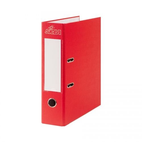 Classeur à levier 32x28 Dos 8 cm en Simili Rouge SICLA