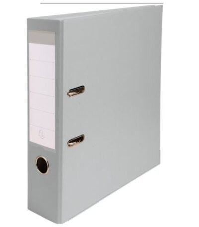 CLASSEUR LEVIER 32*28 SIMILI EXT/INTR PAPIER DOS 8 CM GRIS ALGO