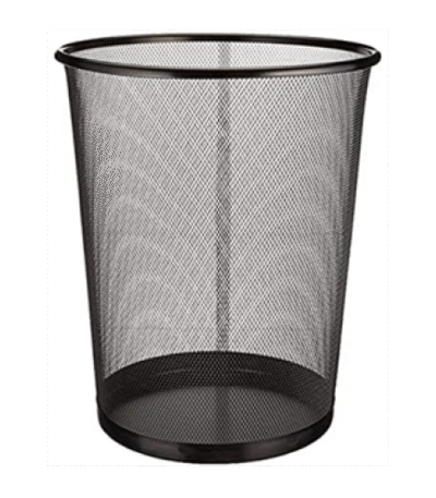 Corbeille à papier métallique GM 30 x 33 cm BOOST OFFICE Réf : 20274