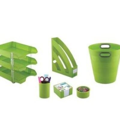 Ensemble de bureau 6pcs en plastique Vert ARK Réf : 1355V
