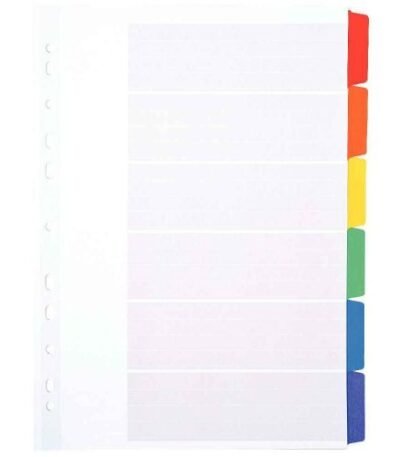 Jeu de 6 Intercalaires ESSELTE Réf : 100168