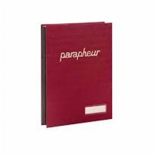 Parapheur luxe de 18 volets 35x24 Bordeaux avec porte étiquette