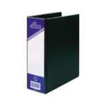 Relieur plastique Noir dos 4 cm 33x26 2 anneaux avec 1 pochette Transparente SICLA