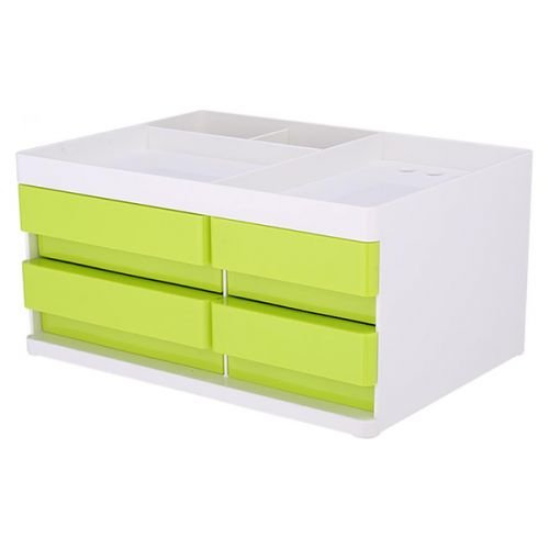 Set de bureau en ABS 4 tiroirs Vert Deli Réf : Z25050