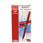BOITE 50 DE STYLO ACCORD 360 1MM ROUGE