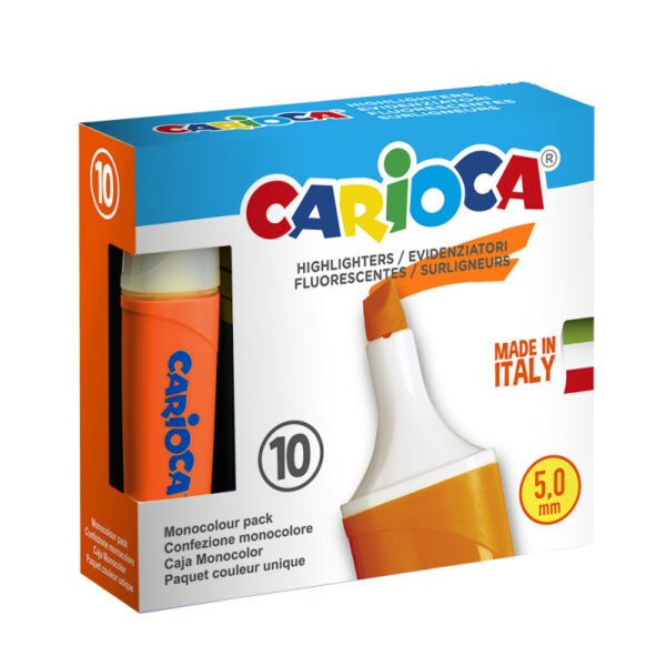 10 Surligneur/Fluorescents CARIOCA Orange