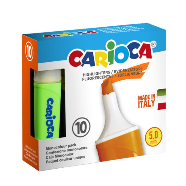 10 Surligneur/Fluorescents CARIOCA Vert