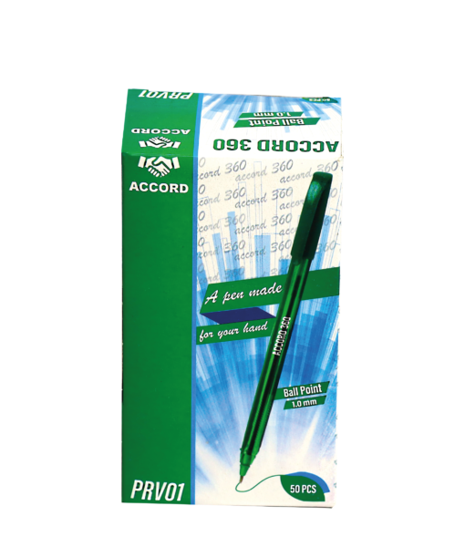 BOITE 50 DE STYLO ACCORD 360 1MM VERTE