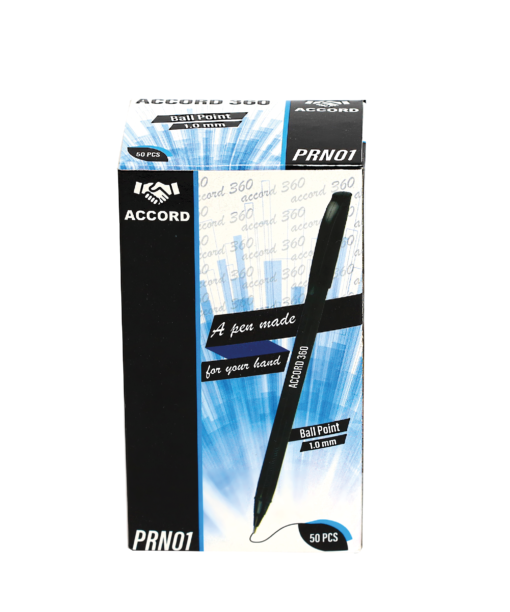 BOITE 50 DE STYLO ACCORD 360 1MM NOIR
