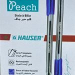BOITE 50 DE STYLO HAUSER 1MM PEACH H6203 BLUE