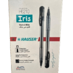 BOITE 50 DE STYLO HAUSER 1MM IRIS DX H6210 NOIR