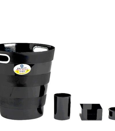 ENSEMBLE DE BUREAU 4PCS EN PLASTIQUE NOIR ARK x4