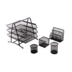 Ensemble de bureau métallique 5 pièces