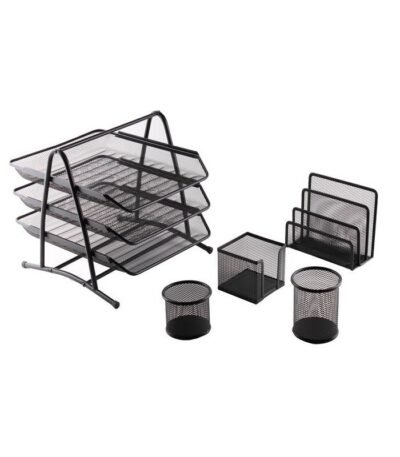 Ensemble de bureau métallique 5 pièces