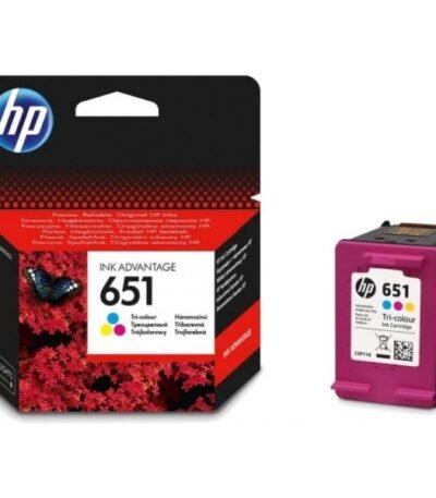 HP 651 trois couleurs – Cartouche d’encre HP d’origine (C2P11AE)