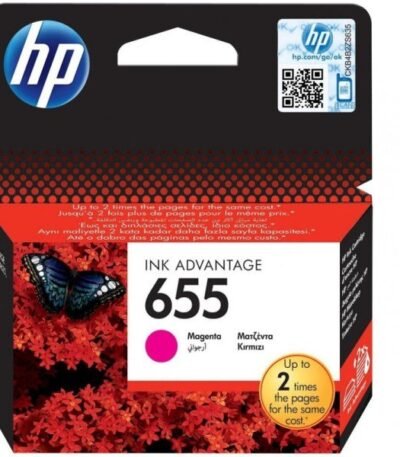 HP 655 Magenta – Cartouche d’encre HP d’origine (CZ111AE)