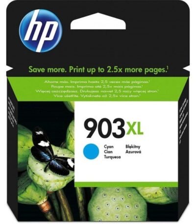 HP 903XL Cyan – Cartouche d’encre grande capacité HP d’origine (T6M03AE)