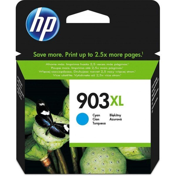 HP 903XL Cyan – Cartouche d’encre grande capacité HP d’origine (T6M03AE)