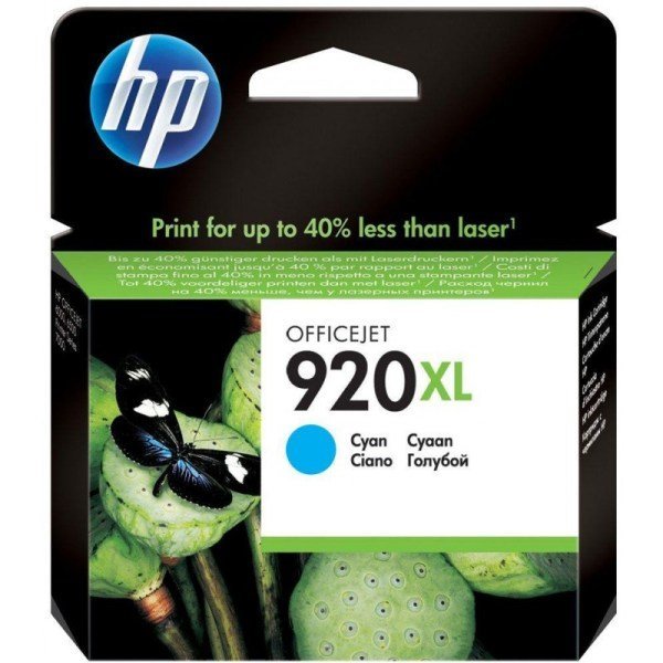 HP 920XL Cyan – Cartouche d’encre grande capacité HP d’origine (CD972AE) HP 920XL Cyan – Cartouche d’encre grande capacité HP d’origine (CD972AE)
