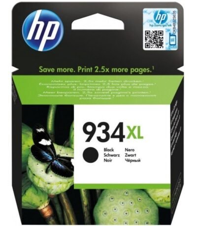 HP 934XL Noir – Cartouche d’encre grande capacité HP d’origine (C2P23AE)