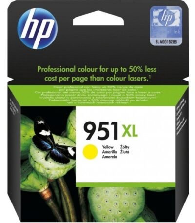 HP 951XL Jaune – Cartouche d’encre grande capacité HP d’origine (CN048AE)