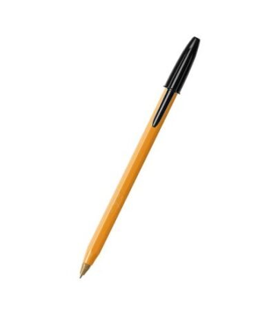 Stylo cristal orange fine Noir BIC Réf : 03847
