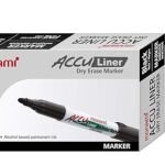 BOITE 12 MARQUEURS MONAMI ACCU LINER NOIR