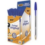 Stylo bille (Bleu) Bic Cristal  Original Boite de 50 Stylo