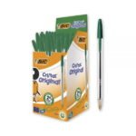 Stylo bille (Vert) Bic Cristal Original Boite de 50 Stylo