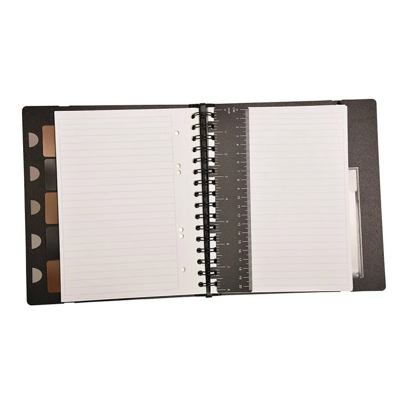 Lot de 5 Cahiers Organizers à Spirales Exabook 160 p (Noir)