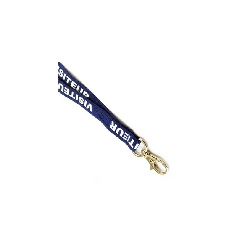 Lot de 20 Cordons en polyester plat 20 mm avec attache mousqueton