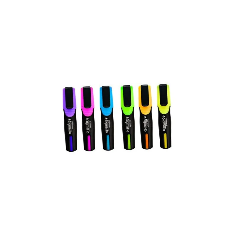 Boite de 10 Fluorescents Monami Sigmaflo 6 Coloris au choix