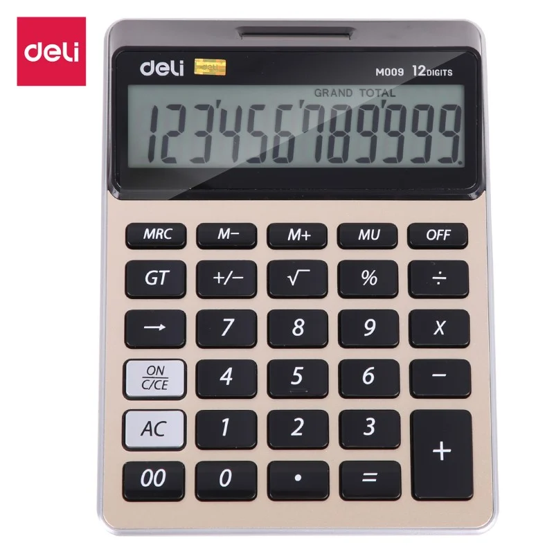 Deli Metal Calculatrice 12 Chiffres EM00951