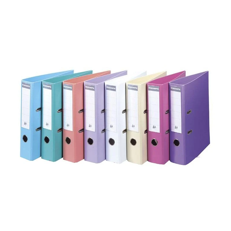 Lot de 10 Classeurs à levier EXACOMPTA en PVC Dos 70mm (Ass: 6coul pastel)